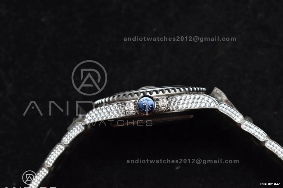 Diamonds AMGF Dial VR Chic On Bracelet Blue Submariner Full On Edition 40mm 1149 SS Best 0813